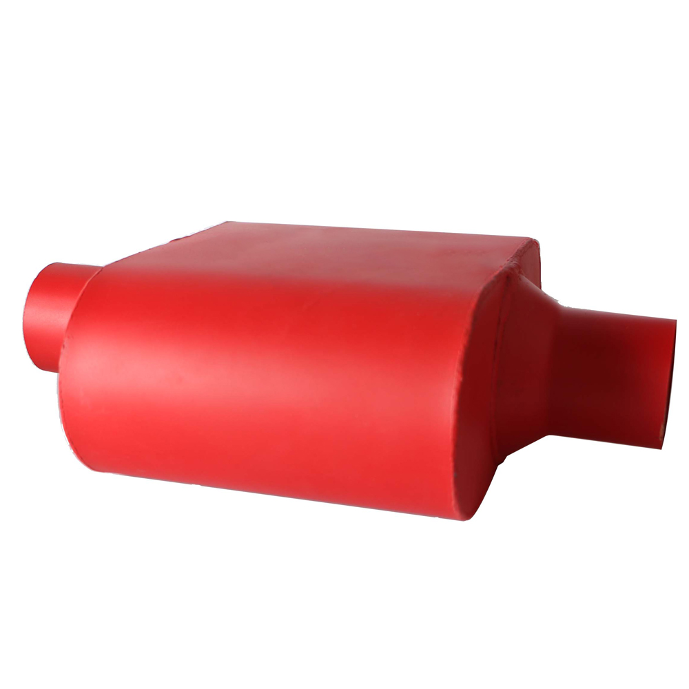 Silenciador de escape Flowmaste pintado de rojo aluminizado de alta calidad